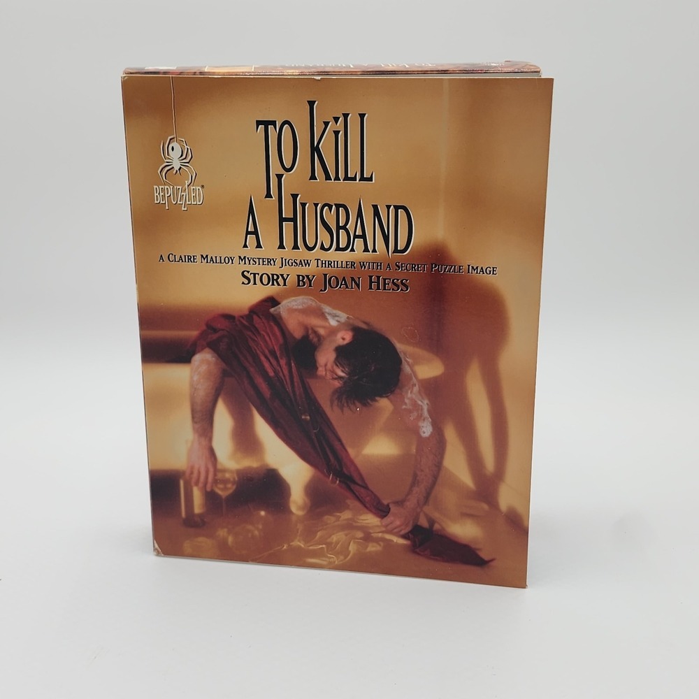 Vintage To Kill A Husband Mystery Puzzle Game Joan Hess BePuzzled Complete 1994